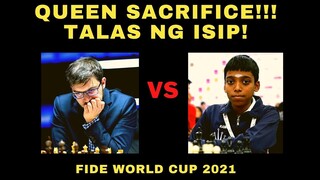 PINAKAIN QUEEN! TINDI NG POSITIONAL UNDERSTANDING!  Fide World Cup 2021! MVL VS Praggnanandhaa R4 D2