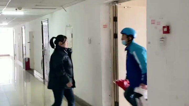 Can delivery guys even help customers confess their feelings now? Talk about putting the delivery gu