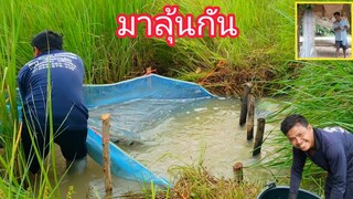 พี่โอ๋ไปดูตาข่ายดักปลาที่ทุ่งนายามเช้าบรรยากาศดี๊ดี