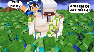 Mình Với Noob Tạo Căn Cứ Cạnh Làng | Chống Lại Đại Dịch Zombie Tấn Công | TRONG MINECRAFT PE..!!