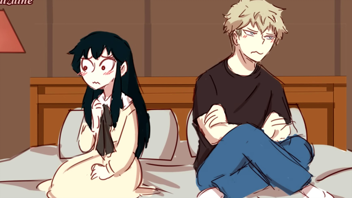 Loid and Yor try sleeping together [YouTube repost of a fan-made comic based on *SPY×FAMILY*; origin