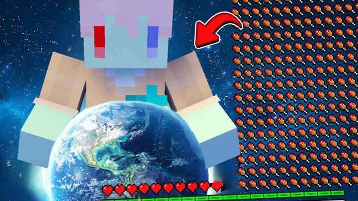 When I have infinite satiety in Mc and the more I eat, the bigger I get Minecraft