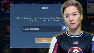 I CHANGED MY NAME TO Gosu General AND THIS HAPPENED...