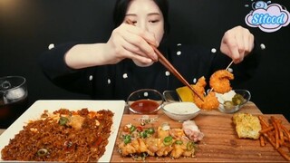 Mì Shin Ramyun, Chapagetti xào, gà rán phủ ớt, bạch tụt, khoai chiên 5 #amthuc