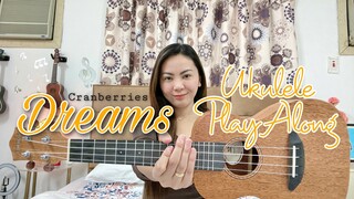 DREAMS | Cranberries | UKULELE PLAY ALONG Feat. Donner DUC-1 Concert Ukulele