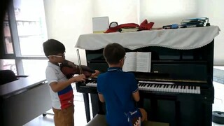 Kids practicing for recital