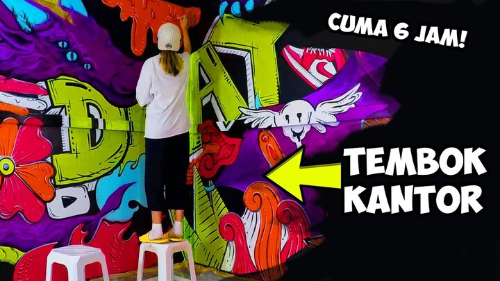 CUSTOM TEMBOK KANTOR BIAR LEBIH MENYALA!🔥 (Mural,Graffiti,Lukis Tembok Kantor Dbay Studio)#DebBatur
