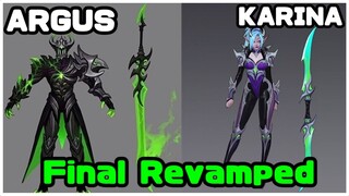 LATEST REVAMPED & REMODEL OF KARINA & ARGUS | NEW META HEROES ARE BORN | MLBB