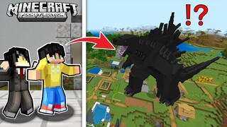 SUMUGOD ang MECHA GODZILLA sa VILLAGE sa Minecraft PE