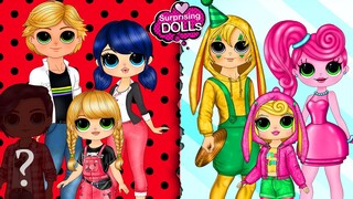 Encanto, Mommy Long Legs, Harley Quinn & Ladybug Couples Switch Up - DIY Paper Dolls & Crafts
