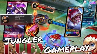 RUBY JUNGLER GAMEPLAY | 8-0-23 | ikanji met Honda Beast at Classic | Mobile Legends