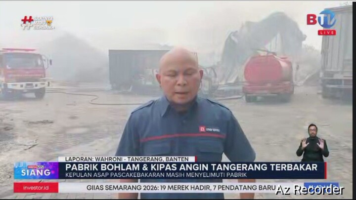 Pabrik Bohlam dan Kipas Angin, Terbakar - BeritaSatu Siang BTV (17/09/2026)