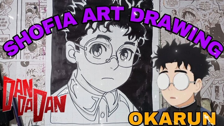drawing anime dandadan okarun