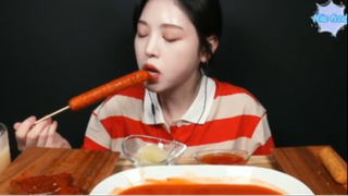 Garaetteok xào cay, phô mai que, thiệt heo chiên xù phần 5 #mukbang
