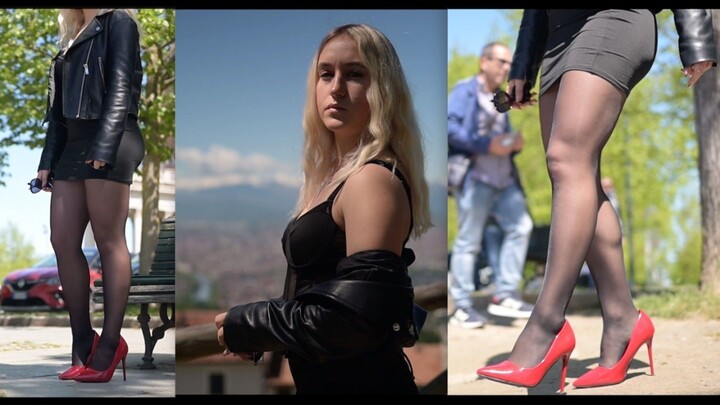 GLAMOUR FASHION CINEMATIC VIDEO PORTRAIT : Tights , Pantyhose ,Stilettos