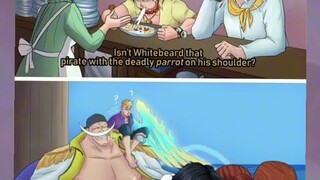 Marco sometimes look like a parrot to me when he sats on Whitebeard's shoulder