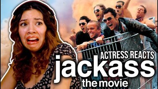 ACTRESS REACTS TO JACKASS: THE MOVIE (2002) FIRST TIME REACTION!