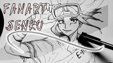 (DR. STONE) Fanart Albert Einstein - nya Anime // Berotak Senku 🧠💪💯💯🥼