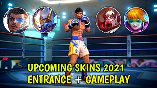 UPCOMING SKINS ENTRANCE ANIMATION + GAMEPLAY || MOBILE LEGENDS