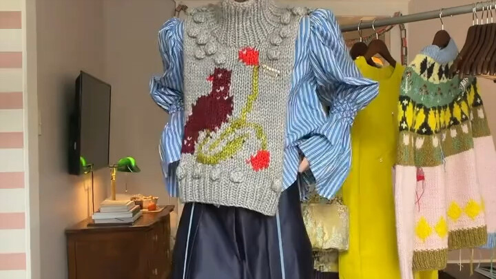 A fashion design student spent an entire year creating a haute couture collection.