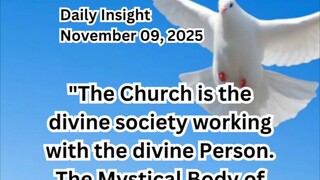 Daily Insight November 09, 2025 #faith #saint #insight