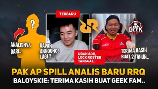 Bocoran Analis Baru RRQ dari Pak AP dan Tanggapan Lemon Farewell ?! Baloyskie: Terima Kasih Geek !