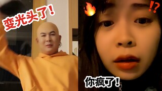 Funny! He suddenly pulled out his hair while video chatting with his girlfriend, revealing a bald he