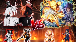 【MUGEN】一护&虚白 VS 鸣人&佐助【2V2】【1080P】【60帧】