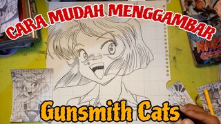 menggambar manga Gunsmith Cats