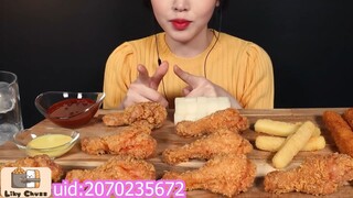 Đùi gà rán Mukbang #amthuc