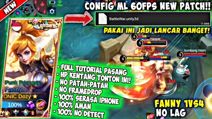 VIRAL❗CONFIG ML ANTI LAG 60 FPS SMOOTH WAR 5V5 | SERASA IPHONE + PING BOOSTER - PATCH ASPIRANTS 🔥