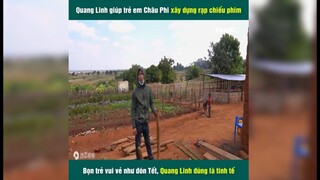 Quang Linh giúp trẻ em châu phi xây dựng rạp chiếu phim | LT Review #quanglinhvlogs