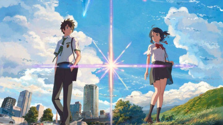 kimi no na wa 1080p sub indo (mana kono sekai WA) bg ada meteor bg🗿