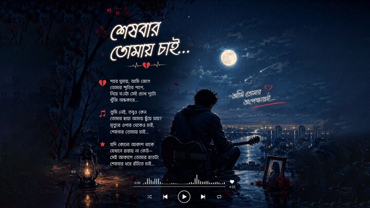 শেষবার তোমায় চাই 💔 | Sheshbar Tomay Chai | Bangla Sad Song 2026
