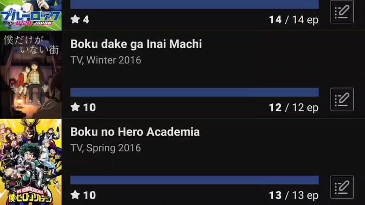 my anime list