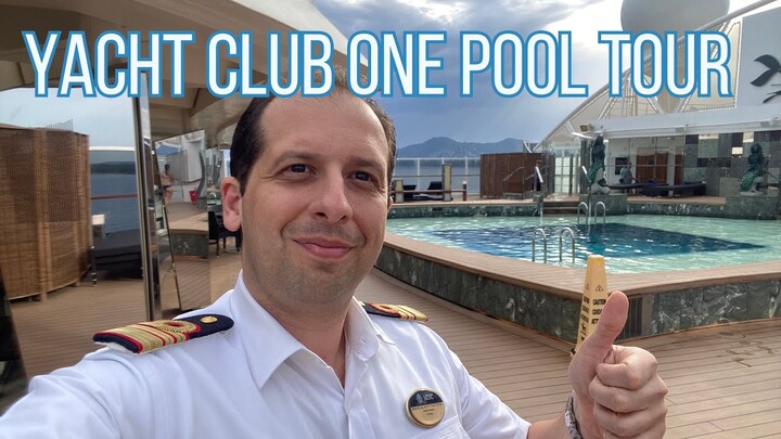 Yacht Club ONE POOL area TOUR from Andreas Hotel Director on MSC Seaview! Ship within a Ship!