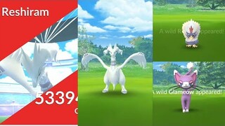 Reshiram legendary debuts in Pokemon go. I have hard time catching him until my last ball.