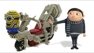 DIY Gru Bike in Minions: The Rise Of Gru Movie with Magnetic Balls