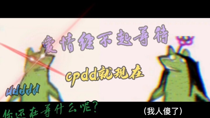 爱情经不起等待！cpdd就现在（怒吼！）