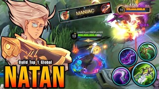 Next Level Play!! Natan Almost got SAVAGE - Build Top 1 Global Natan ~ MLBB