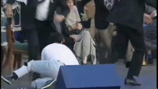 The assassination of the current British King Charles in 1994. The murderer fired two shots, one of 