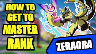 *HOW TO GET TO MASTER RANK USING ZERAORA* Pokemon Unite Gameplay