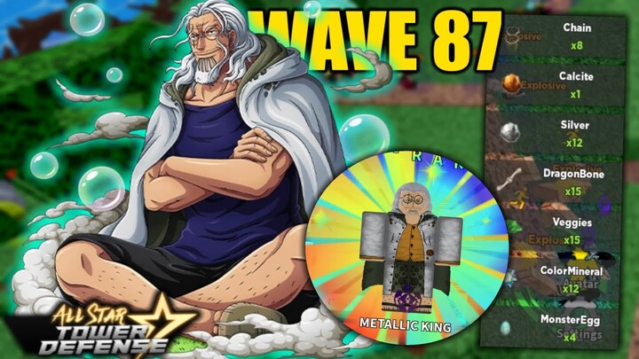 Lvl 175 Metallic King (Rayleigh) NEW META?! in Material Orbs Farming | All Star Tower Defense ROBLOX