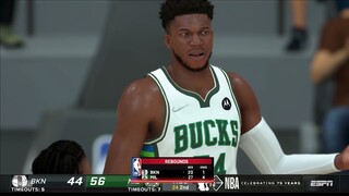 NBA2K22 FULL GAME HIGHLIGHTS NETS VS BUCKS I NBA Regular Season  I January 8, 2022 I NBA2k22