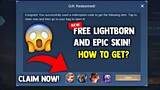 HOW TO CLAIM TONS OF FREE LIGHTBORN SKIN AND EPIC SKIN! LEGIT! 2022 NEW EVENT | MOBILE LEGENDS