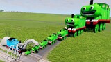 Big & Small Jumbo the Tank Engine vs SPIDER Thomas the Train | BeamNG.Drive