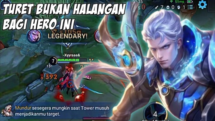 Turet Bukan Halangan Bagi Hero Ini, Meskipun Musuh di Area Turet Tetep Diterobos