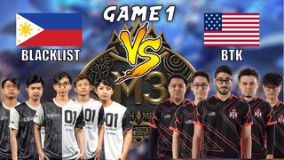 THE REMATCH Game 1! BLACKLIST vs BTK | M3 Playoffs Day 8 | MLBB World Championship 2021| MLBB