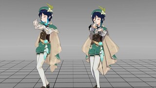 【原神MMD/改模配布】温迪披风物理重置版模型公配展示