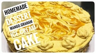 MANGO GRAHAM ICE CREAM CAKE | NO-BAKE NO-COOK